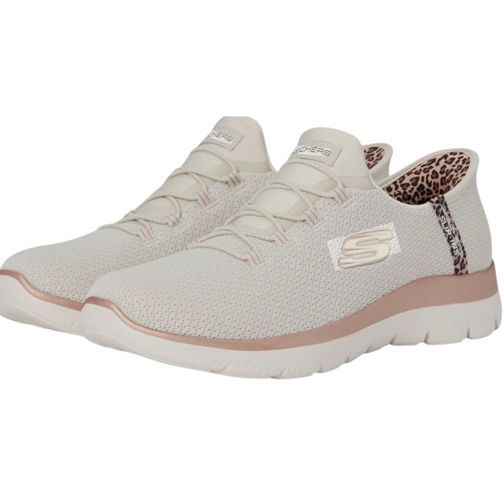 Skechers Women's NIB Slip-ins Summits Leopard Chic Natural/Leopard 9.5